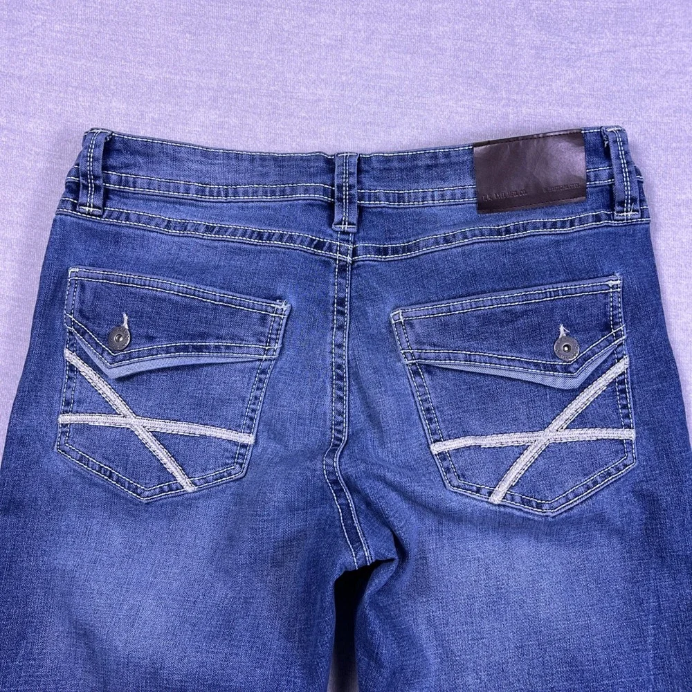 TK Axel Men Slim Boot Cut Jeans Blue‎ Denim Size 34x30 Stretch RN138823